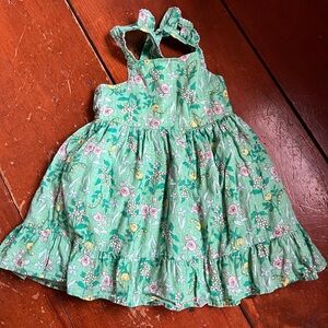 Floral printed cotton dress